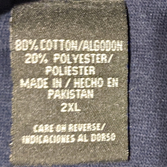 Navy Blue Sweatshirt Embroidered "Islanders" in Orange 2XL - Picture 3 of 5